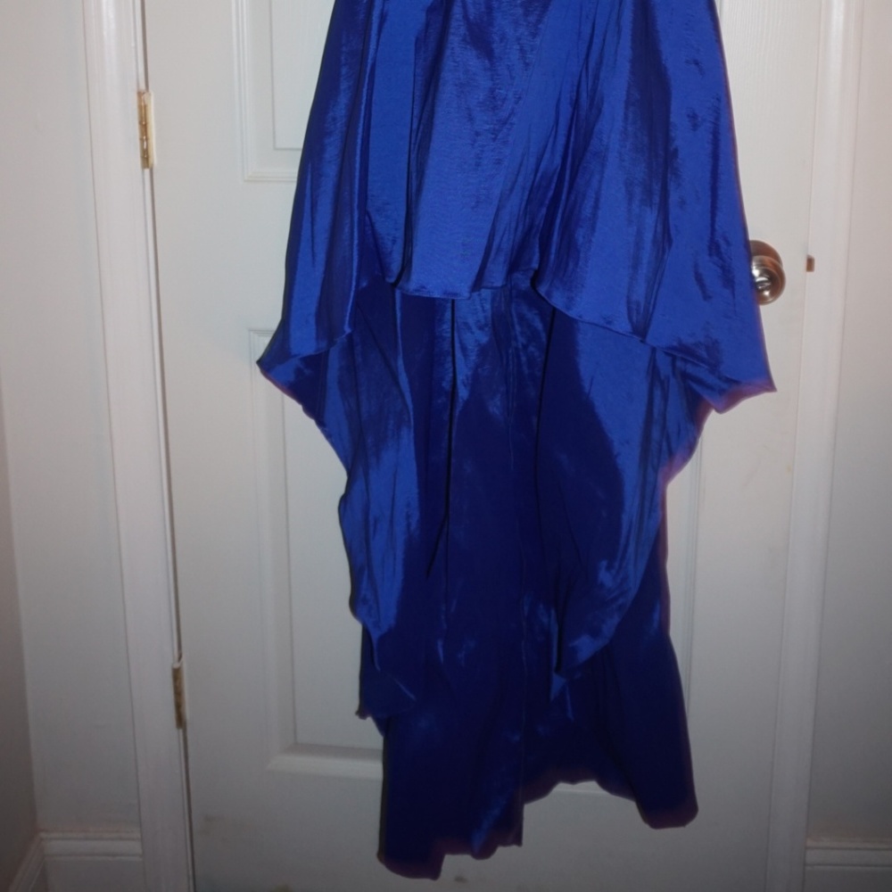 Spaghetti-Strap Long High-Low Dress - Picture 3 of 5